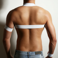 Harnais elasthanne dos blanc